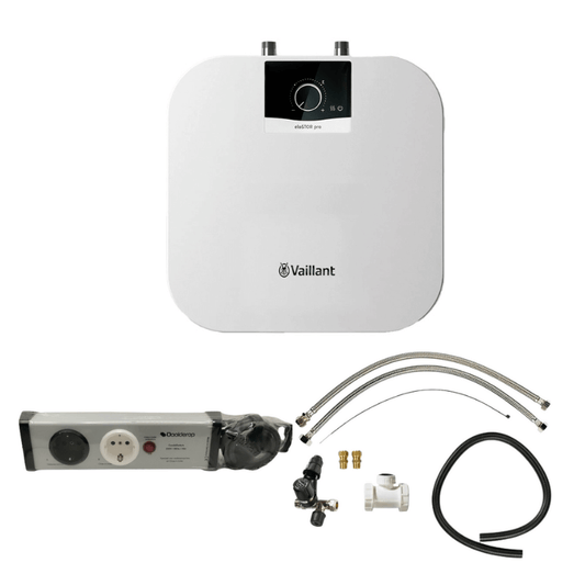 Aktionspaket Vailant Elostor Boiler 10L mit Inventum Anschlussset und Itho Daalderop Kombischalter