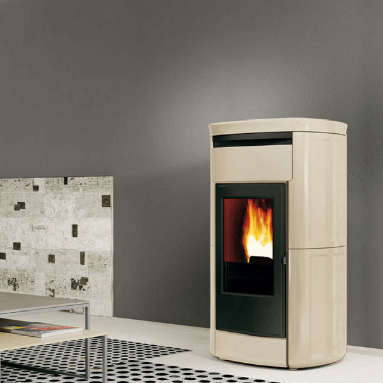 Edilkamin pelletkachel Kira2 evo perkamentkleurig