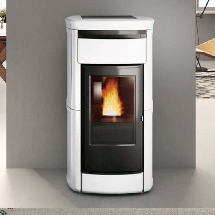 Edilkamin pelletkachel Kira2 evo wit creme 01