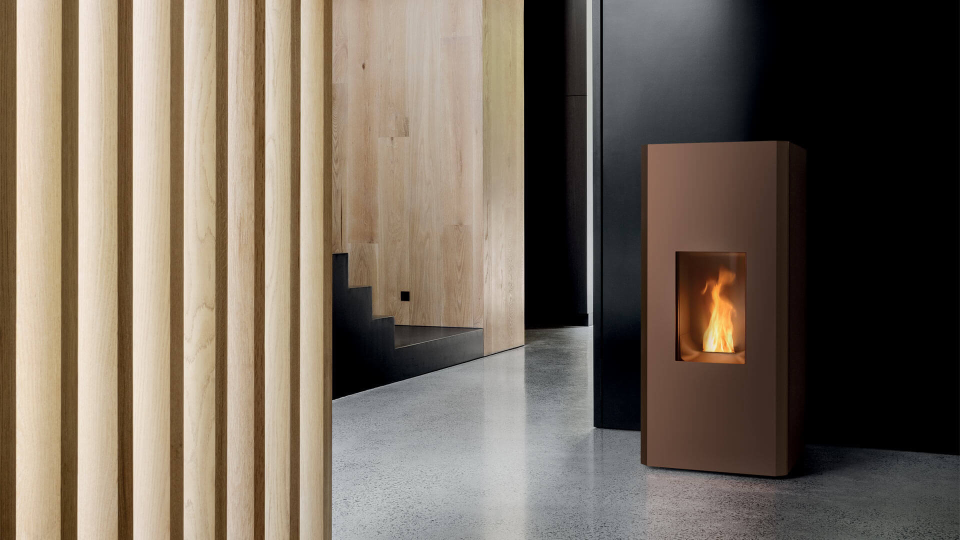 MCZ Mako kachel in woning - Ron's Warmte