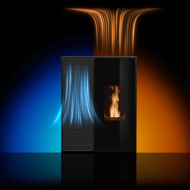 MCZ Eiko 365 airmatic 6 core airco en pelletkachel