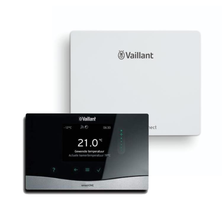 Actiepakket Vaillant draadloze sensohome VRT 380F klokthermostaat plus myVAILLANT connect internetmodule 940F