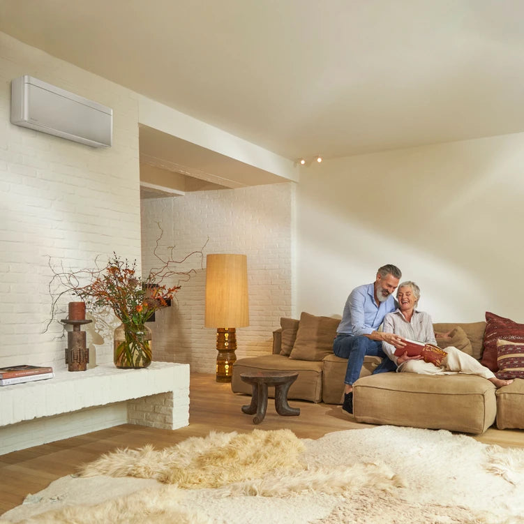 Daikin Stylish airco (wit) in woonkamer